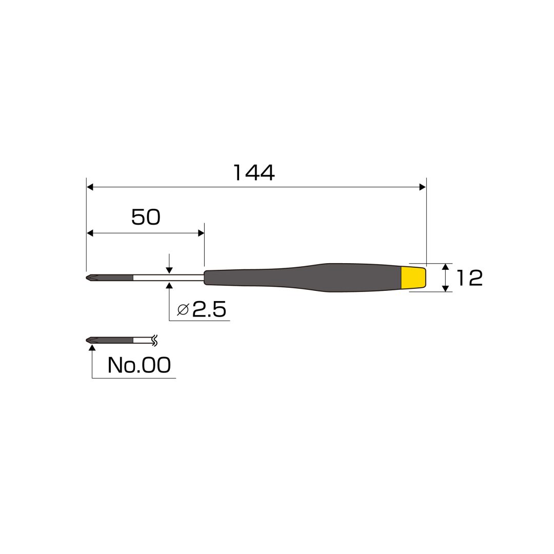 Anex ESD Precision Screwdriver +00x50 3450-ESD