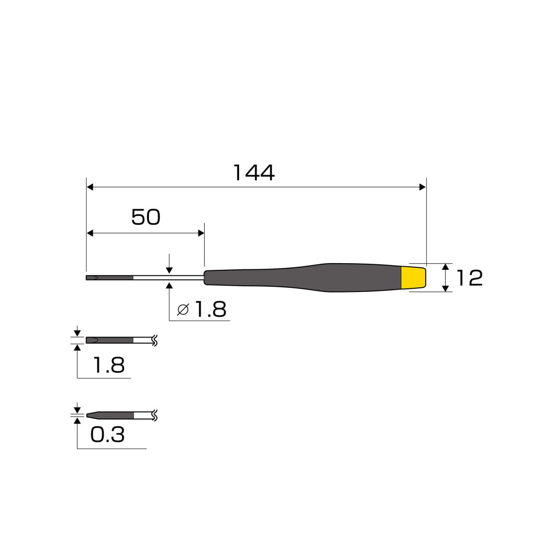 Anex ESD Precision Screwdriver -1.8x50 3450-ESD