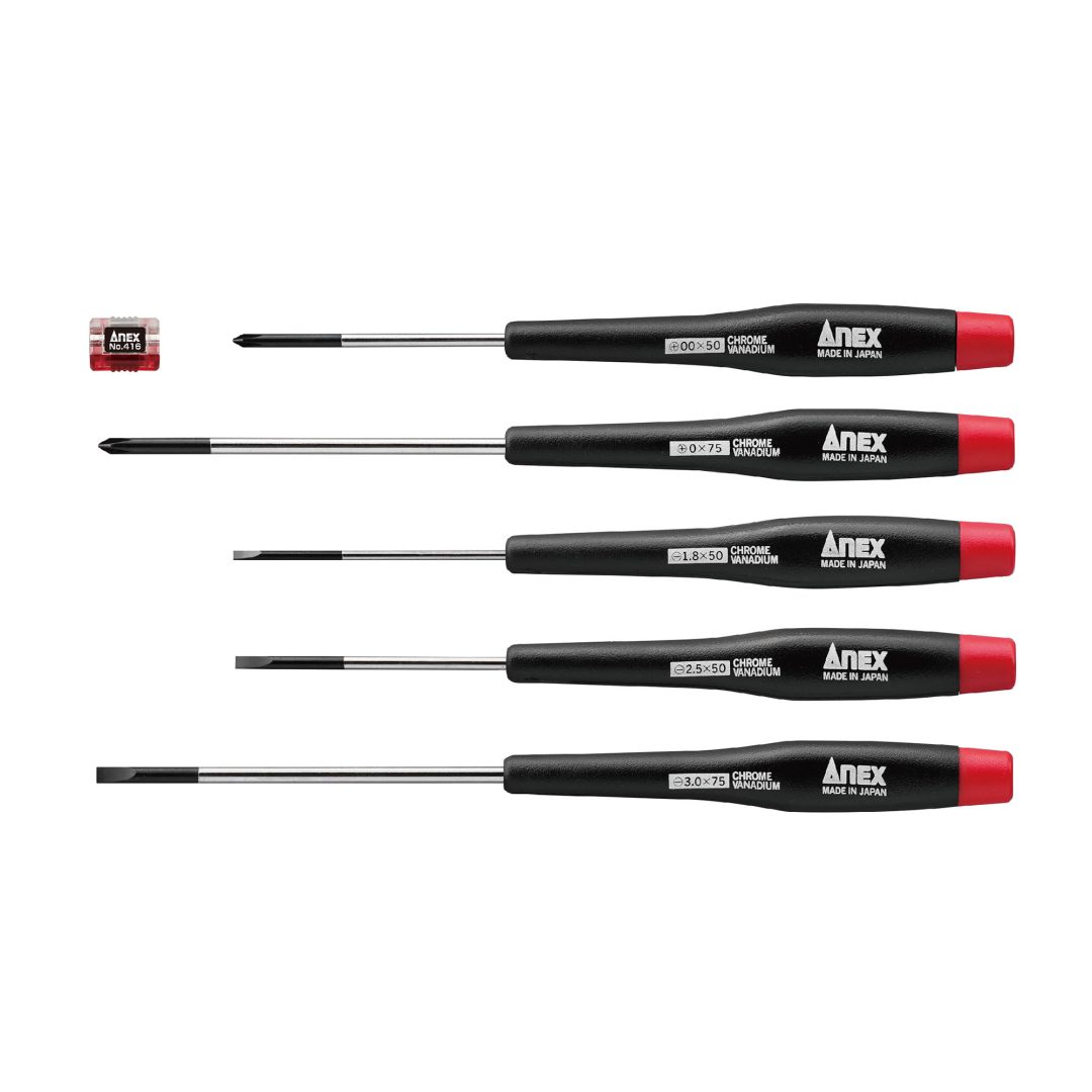 Anex Precision Screwdriver Set 5-piece with Magnetic Catch 3450-S2