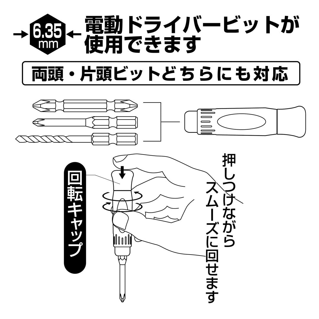 Anex Precision Screwdriver Handle (with Interchangeable Bit) 3614