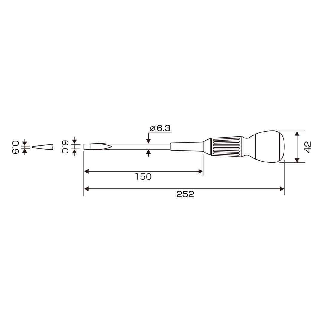 Anex Cushion Power Screwdriver Electrician Type -6x150 3700