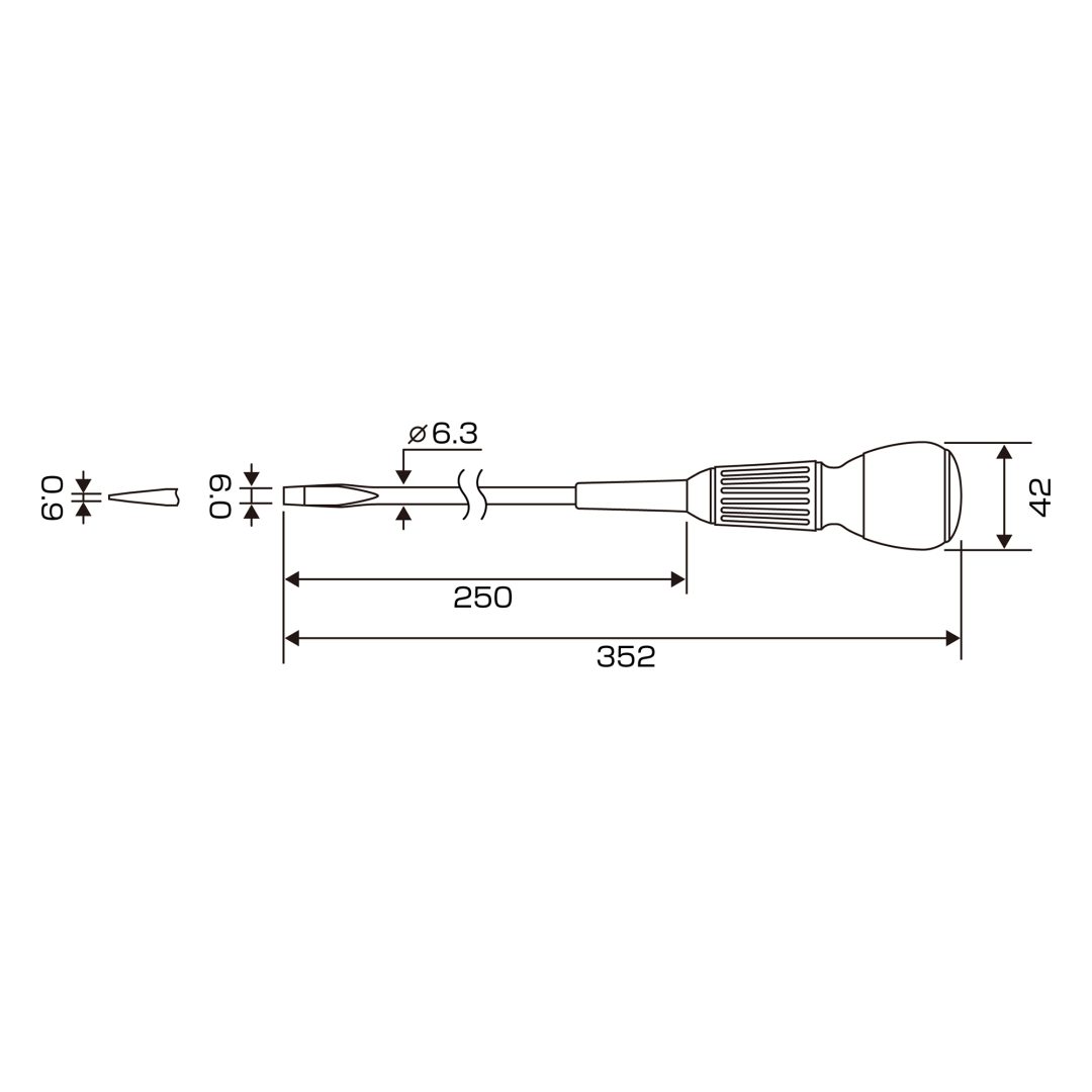 Anex Cushion Power Screwdriver Electrician Type -6x250 3700