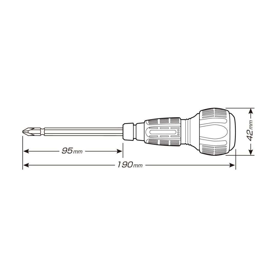 Anex Quick Ball 60 Ratchet Screwdriver 395-D