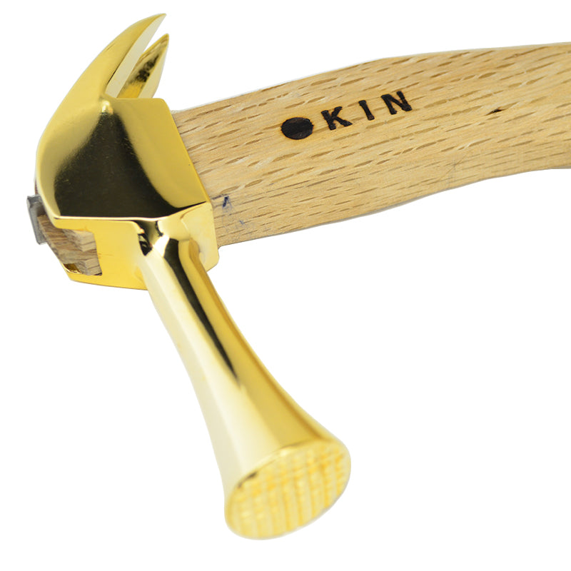 Marukin Kariwaku Hammer, Gold, Milled Face, Small Head, Square Wave-Curve, 350mm