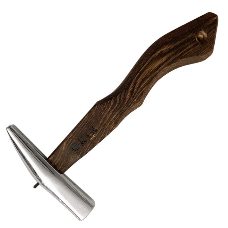 Marukin Sheet Metal Hammer, Stainless Burikiya 21mm, Burnt Finish, Square Wave-Curve, 250mm Short