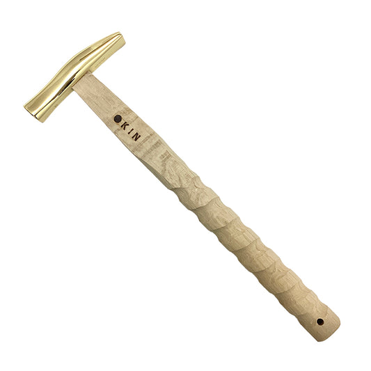 Marukin Sheet Metal Hammer, Stainless Burikiya 21mm, Spiral, Gold, 350mm