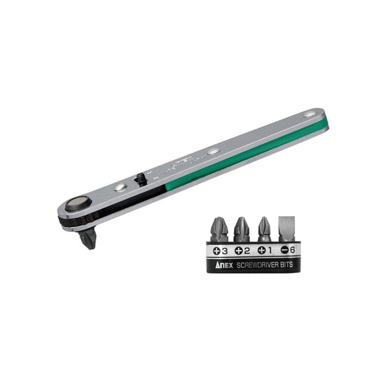 Anex Straight Type Offset Ratchet Screwdriver 5-piece 425-5B