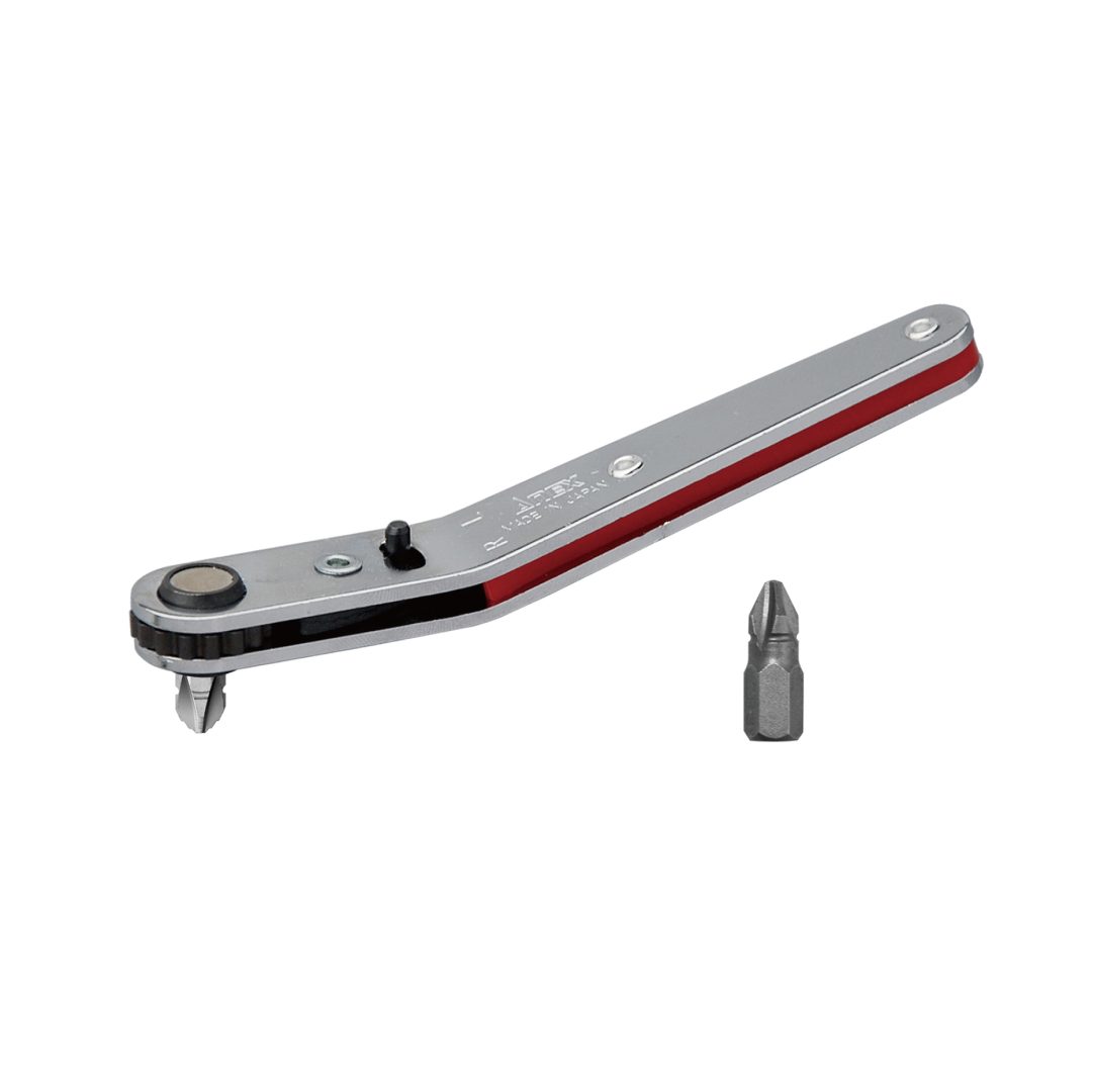 Anex Up-Head Type Offset Ratchet Screwdriver with Neji-Pita Stubby Bit 426N