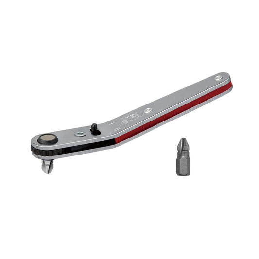 Anex Up-Head Type Offset Ratchet Screwdriver with Neji-Pita Stubby Bit 426N
