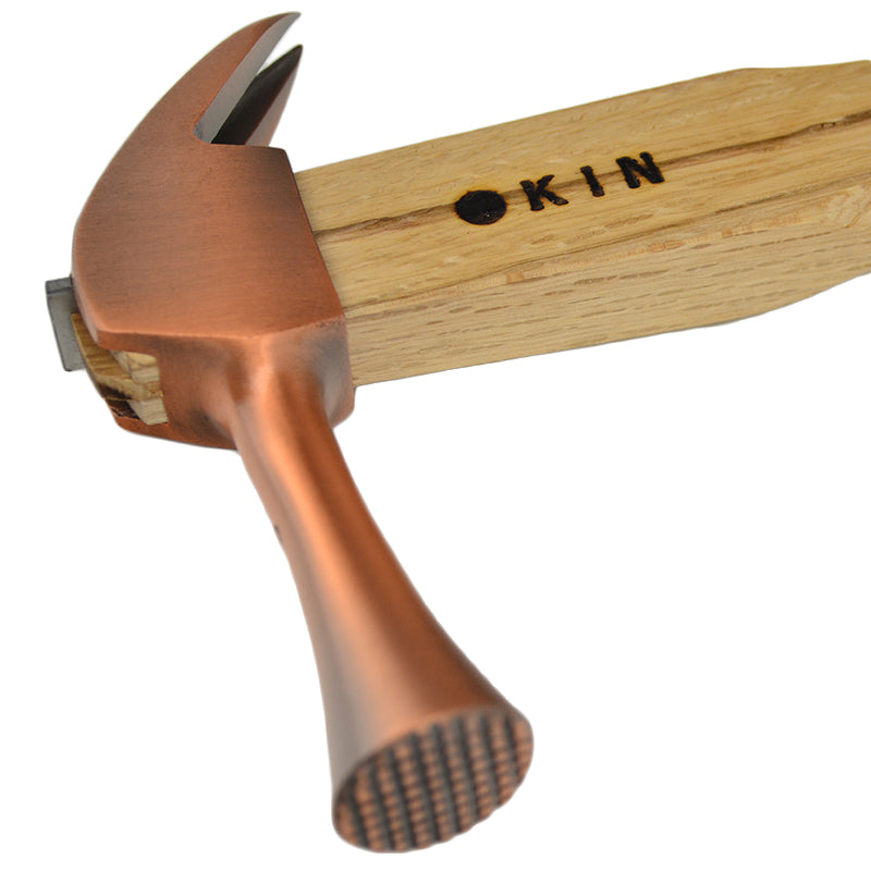 Marukin Kariwaku Hammer, Copper, Milled Face, Small Head, Straight, 350mm