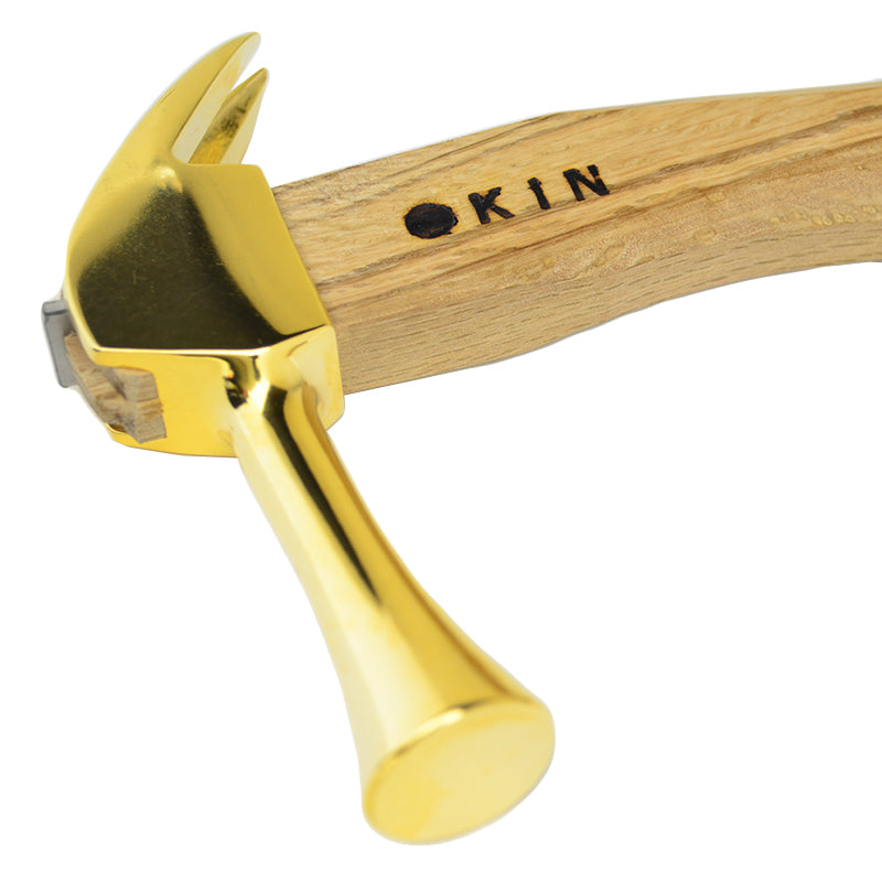 Marukin Kariwaku Hammer, Gold, Smooth Face, Small Head, Square Wave-Curve, 350mm