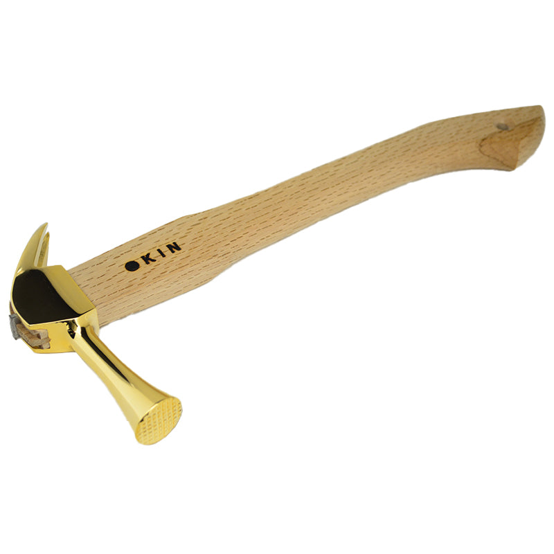 Marukin Kariwaku Hammer, Gold, Milled Face, Small Head, Straight, 350mm