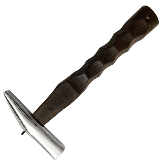 Marukin Sheet Metal Hammer, Stainless Burikiya 21mm, Burnt Finish, Naguri, 250mm Short