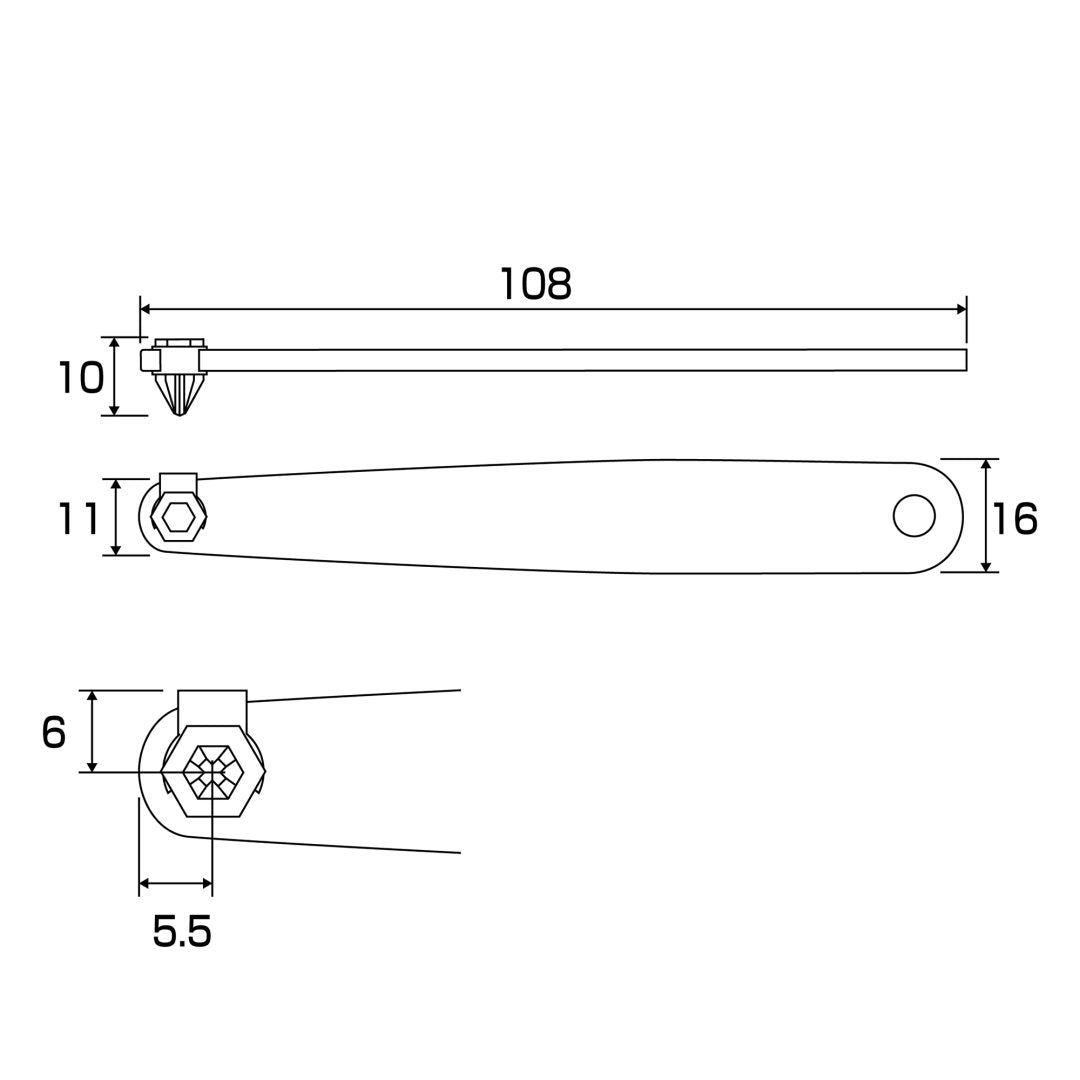 Anex Slim Offset Screwdriver +2x10 6102