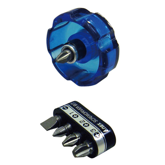 Anex Wide Handle Stubby Ultra-Short Screwdriver Ultra-Short Bit5-piece 62