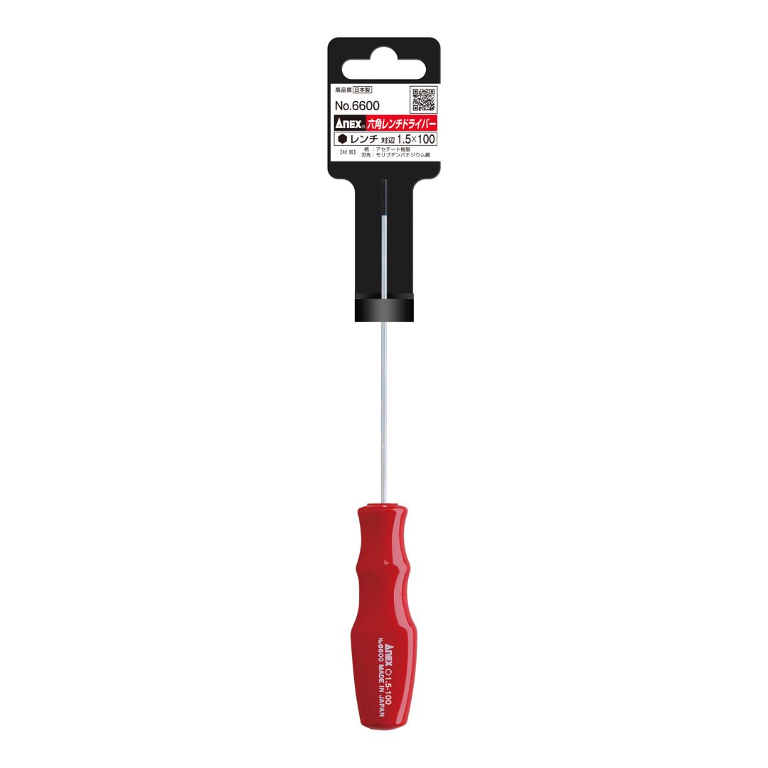 Anex Hex Key Screwdriver H1.5x100 6600