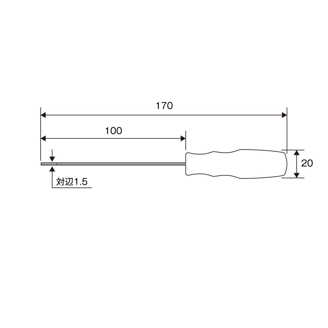 Anex Hex Key Screwdriver H1.5x100 6600