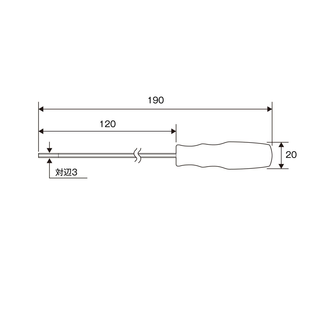 Anex Hex Key Screwdriver H3x120 6600