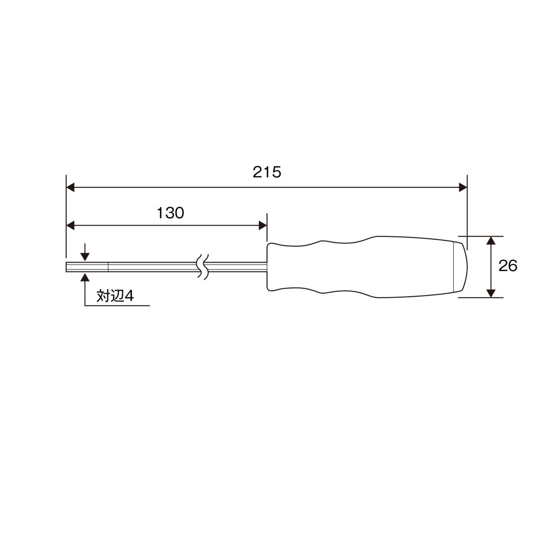Anex Hex Key Screwdriver H4x130 6600
