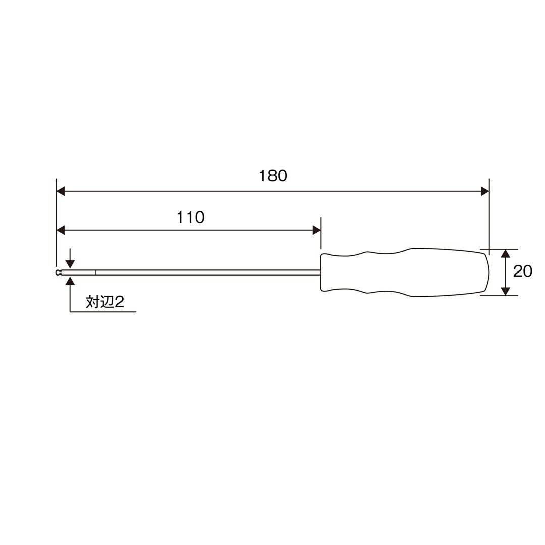 Anex Ball-PointHex Key Screwdriver H2x110 6700