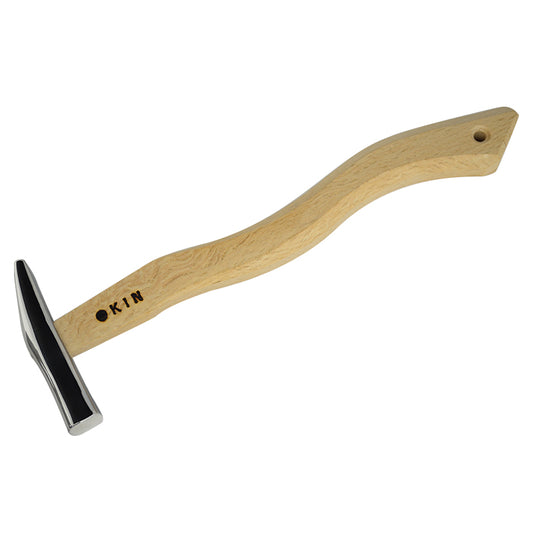 Marukin Sheet Metal Hammer, Stainless Burikiya 21mm, Square Wave-Curve, 350mm