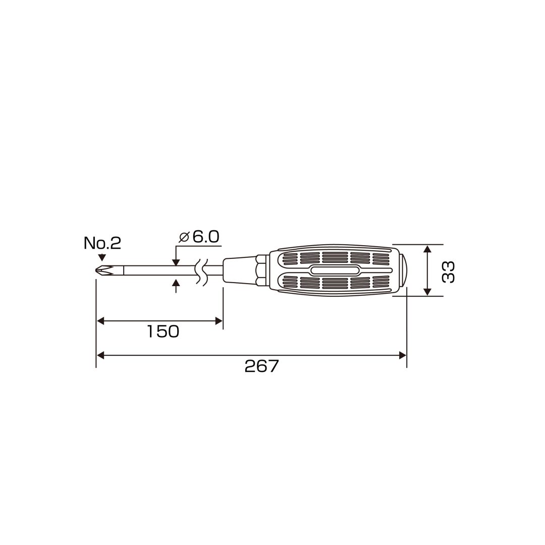 Anex Slit Screwdriver Regular Type +2x150 7000