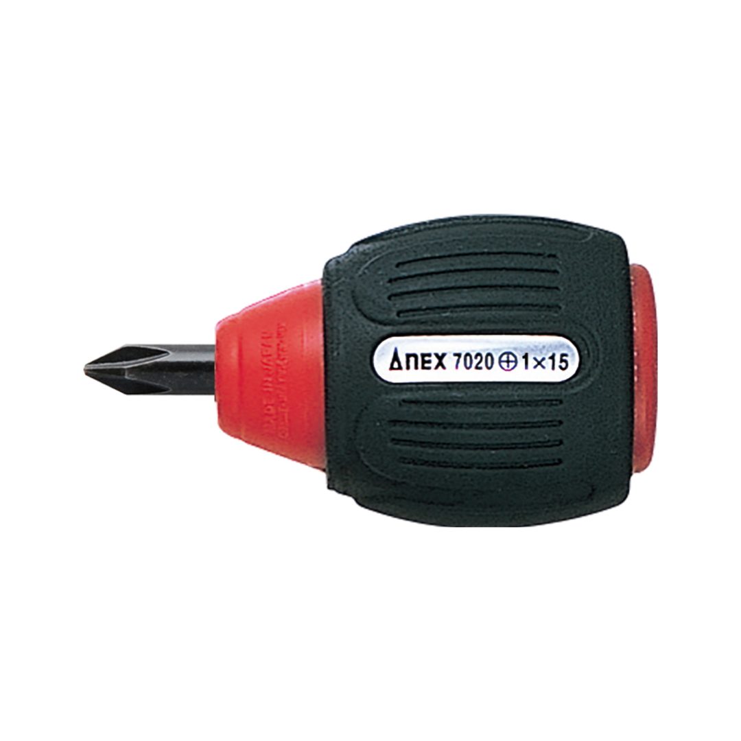 Anex Slit Screwdriver Stubby Type +1x15 7020