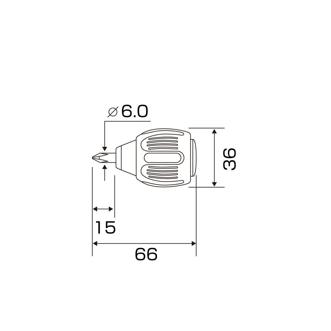 Anex Slit Screwdriver Stubby Type +1x15 7020
