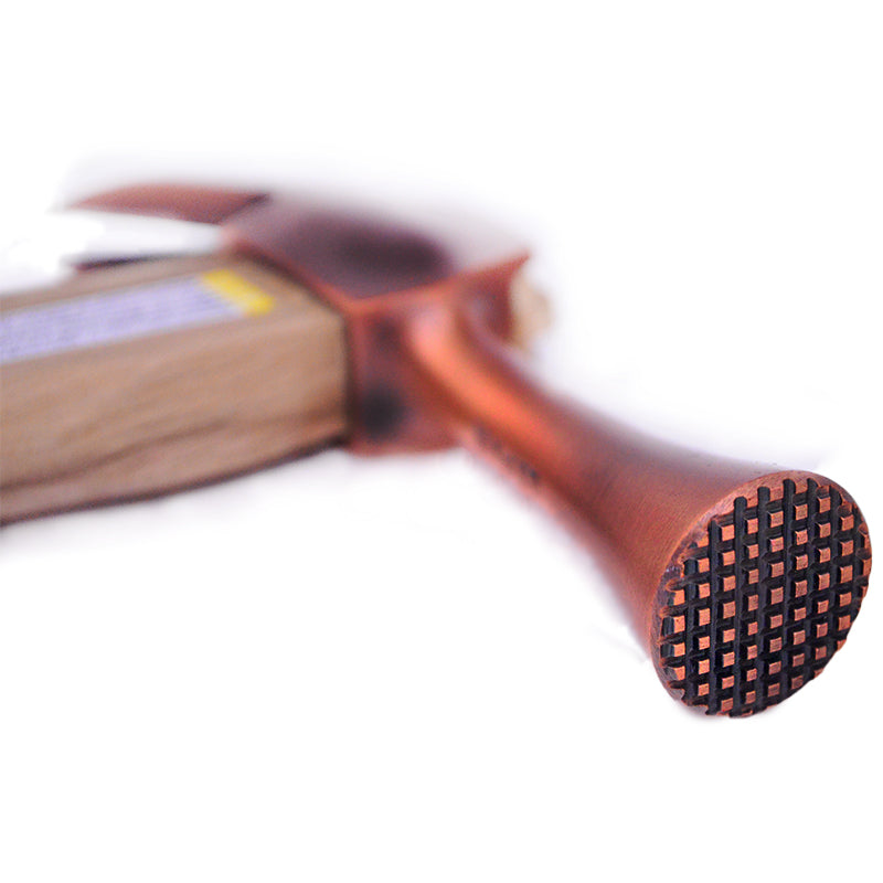 Marukin Kariwaku Hammer, Copper, Milled Face, Small Head, Square Wave-Curve, 450mm