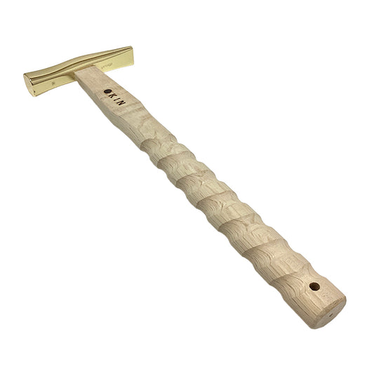 Marukin Sheet Metal Hammer, Stainless Burikiya 21mm, Spiral, Gold, 350mm