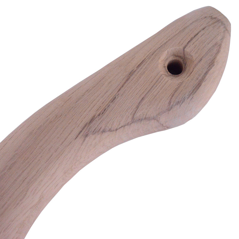 Marukin Oak Kariwaku Hammer Handle, Wave-Curve, 450mm, Eye 16x33mm