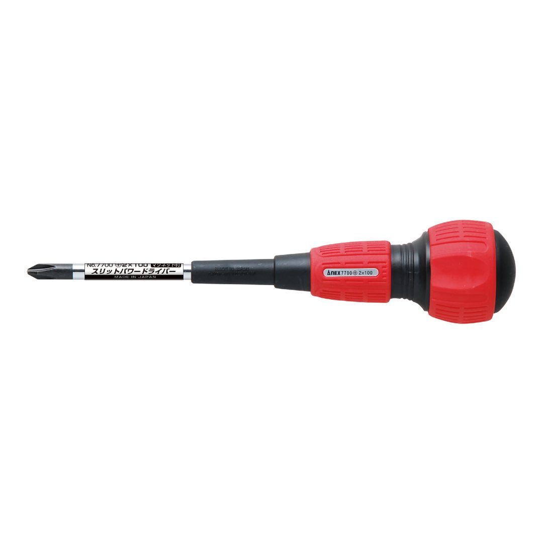 Anex Slit Power Screwdriver Electrician/Regular Type +2x100 7700