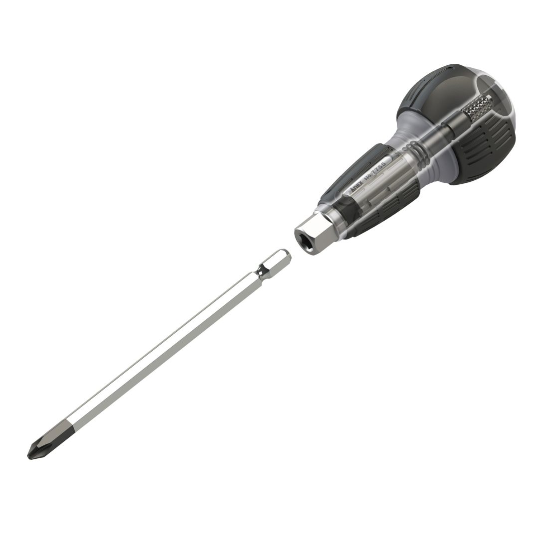 Anex Hammer-Impact Interchangeable Screwdriver with Bolster +2 7755-P2