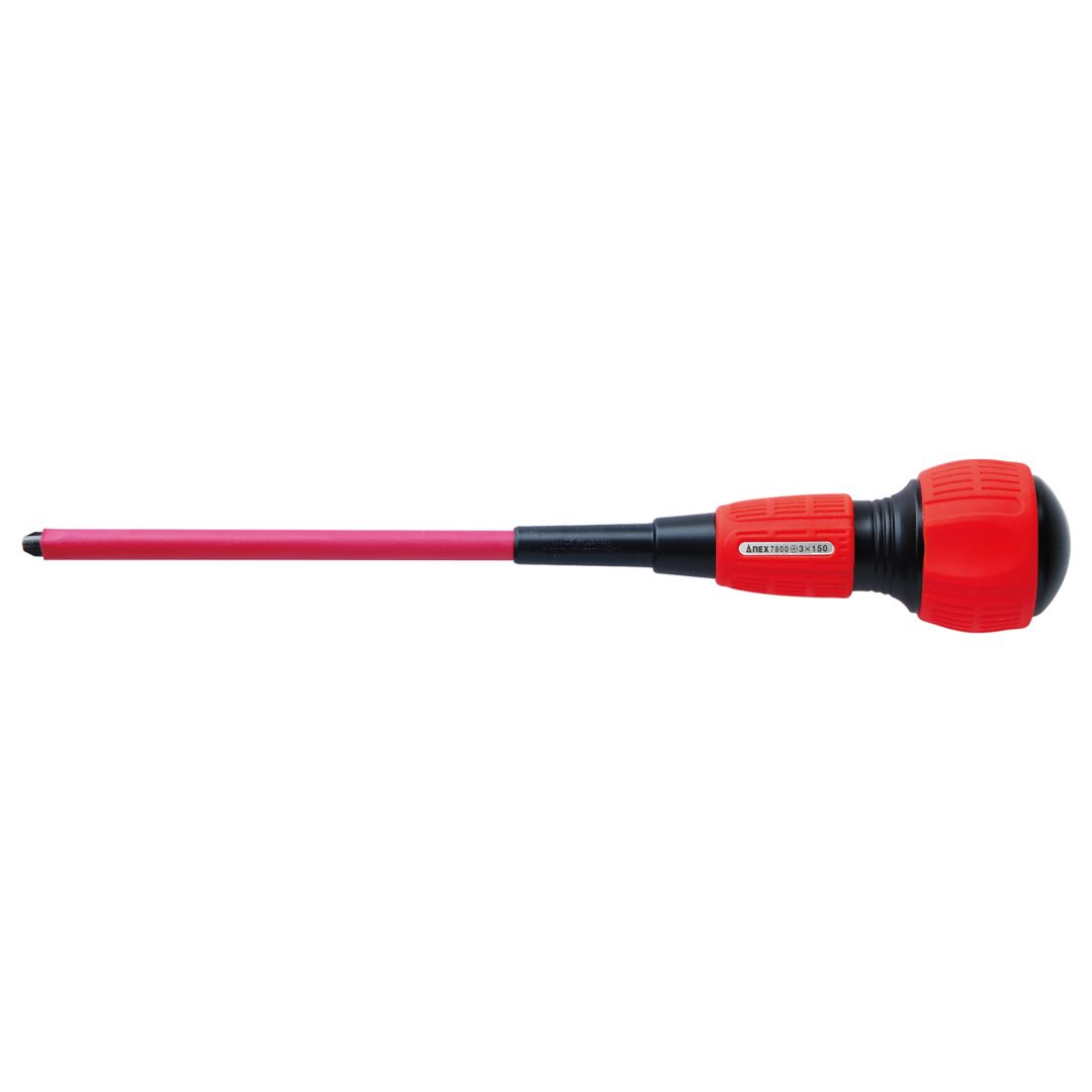 Anex Short-Circuit-Proof Insulated Screwdriver Electrician Type +3x150 7800