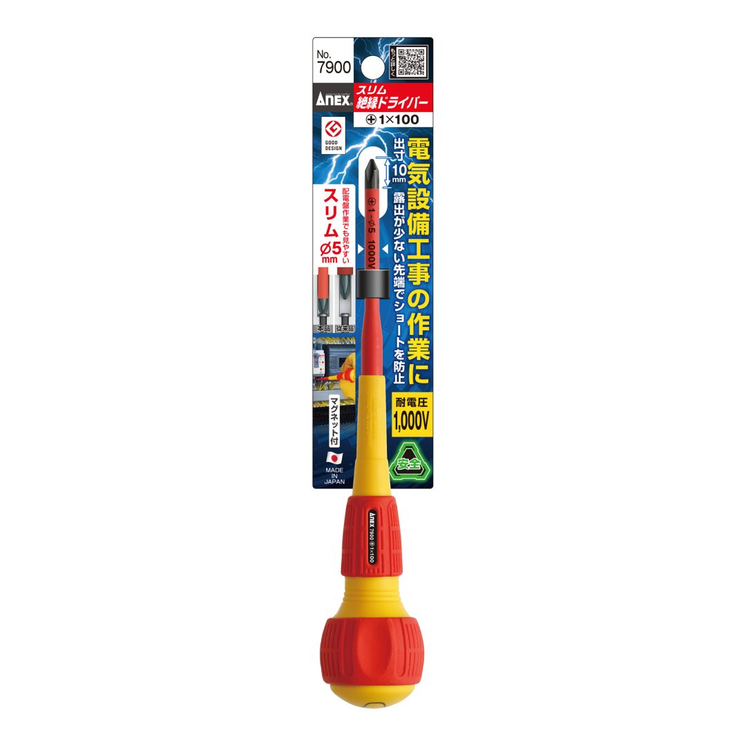 Anex Slim Insulated Screwdriver +1x100 7900