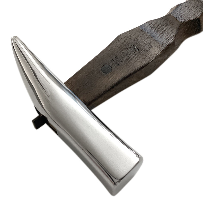 Marukin Sheet Metal Hammer, Stainless Burikiya 21mm, Burnt Finish, Naguri, 250mm Short