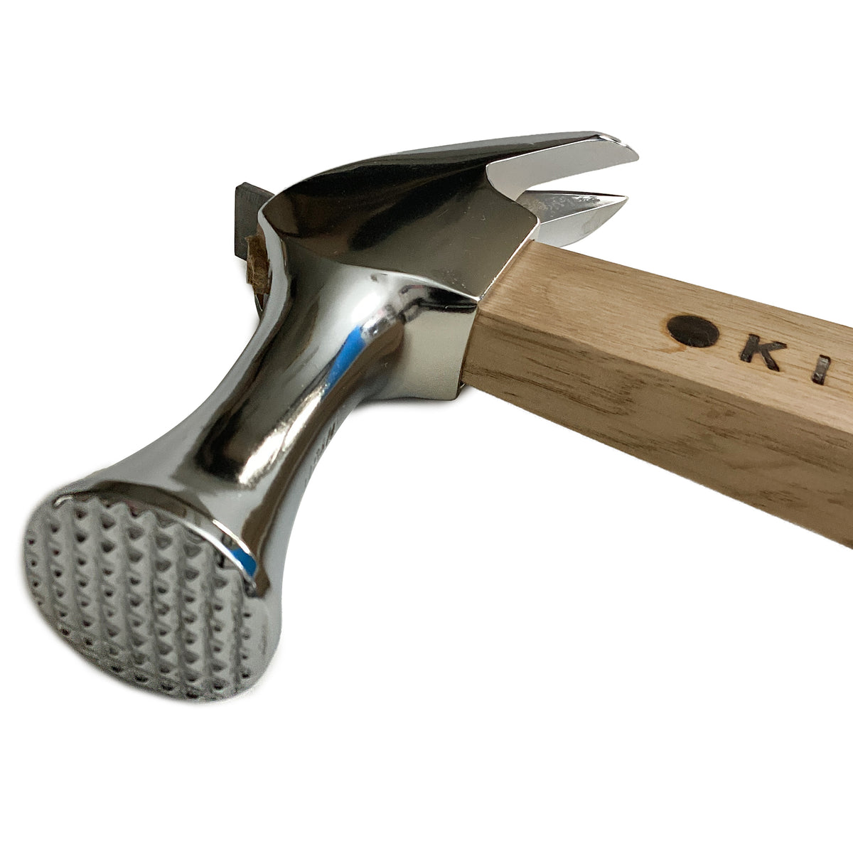 Marukin Kariwaku Hammer, Mirror, Milled Face, Small Head, Square Wave-Curve, 250mm Short