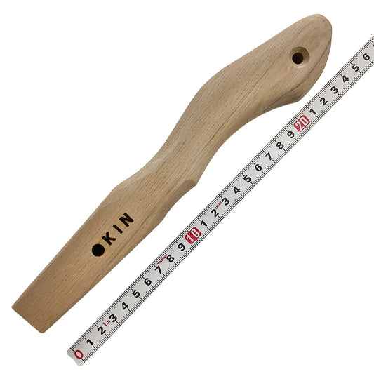Marukin Oak Gennou Handle, Wave-Curve, 250mm Short, Eye 10x24mm