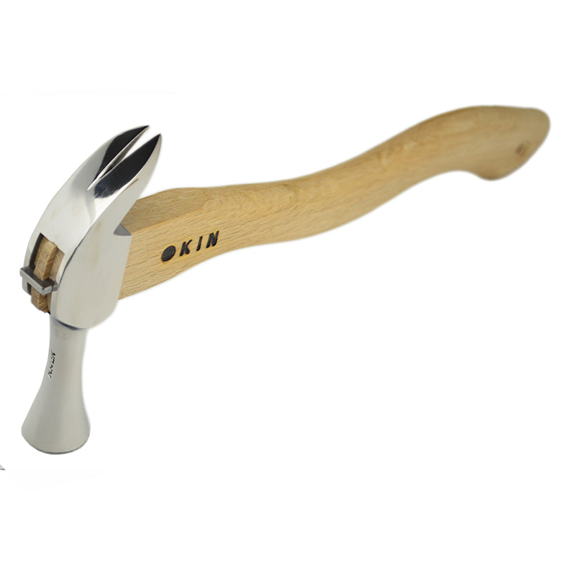 Marukin Kariwaku Hammer, Silver, Milled Face, Small Head, Wave-Curve, 350mm