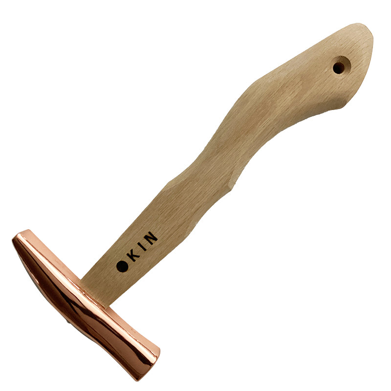 Marukin Sheet Metal Hammer, Stainless Burikiya 21mm, Wave-Curve, Bronze, 250mm Short