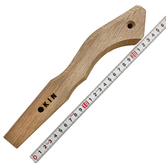 Marukin Oak Gennou Handle, Square Wave-Curve, 250mm Short, Eye 10x24mm
