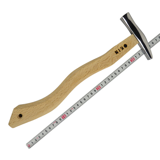 Marukin Sheet Metal Hammer, Stainless Burikiya 21mm, Square Wave-Curve, 350mm