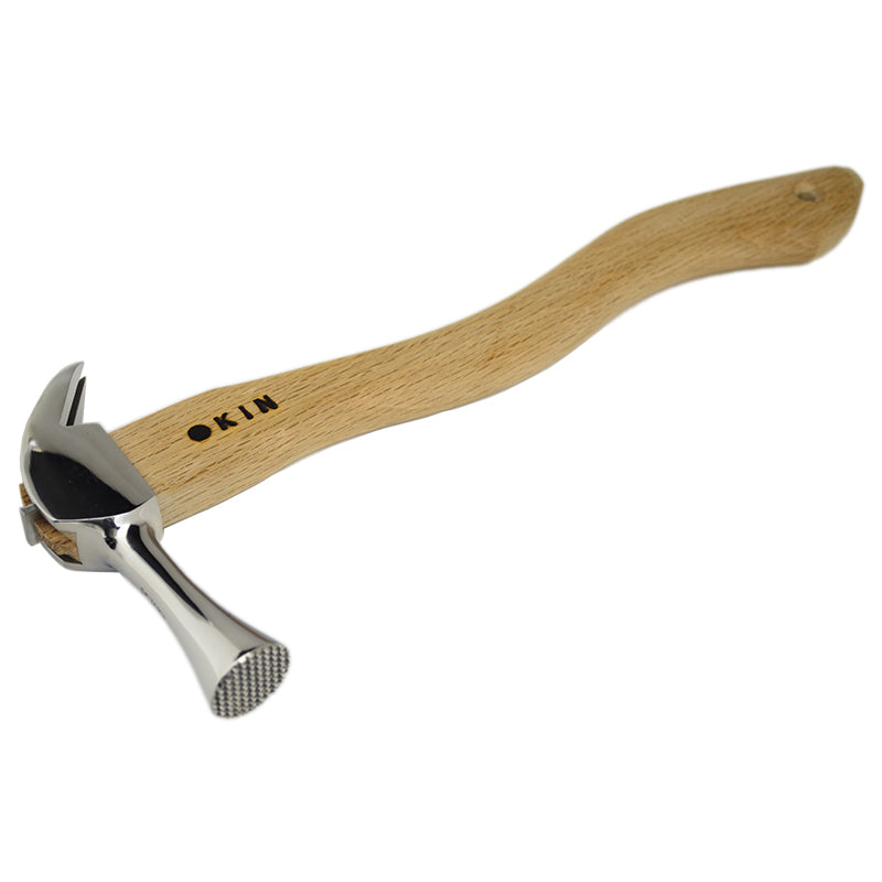 Marukin Kariwaku Hammer, Silver, Milled Face, Small Head, Wave-Curve, 350mm