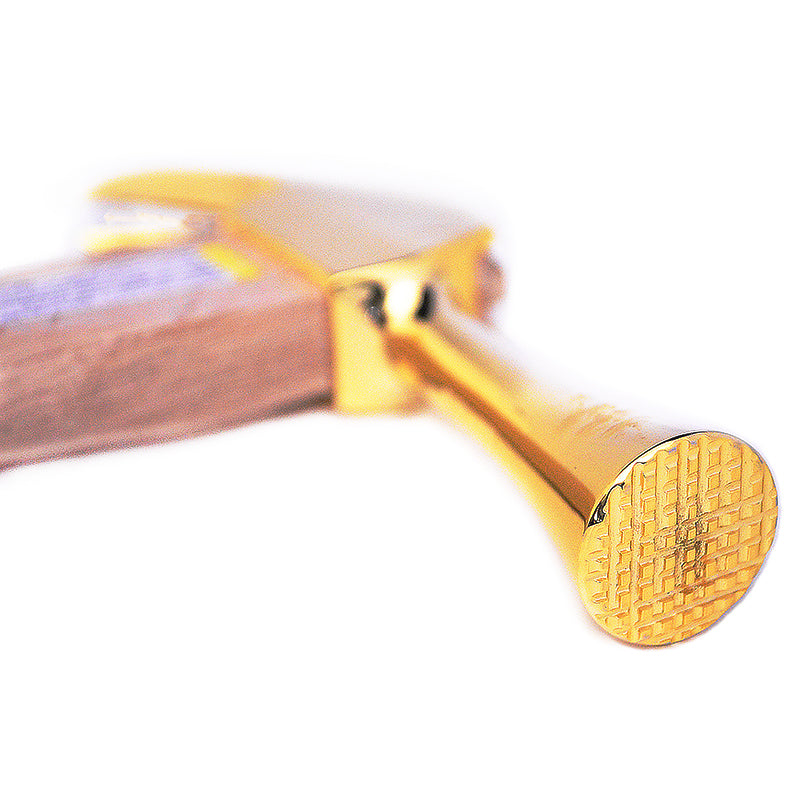 Marukin Kariwaku Hammer, Gold, Milled Face, Medium Head, Wave-Curve, 350mm