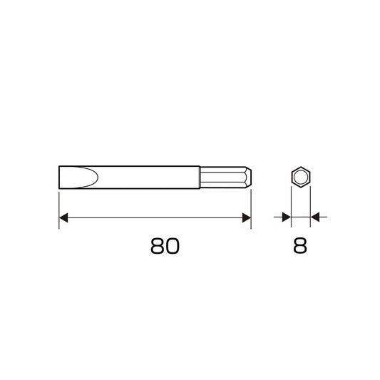 Anex Bit for Impact Screwdriver (10-pack, for manual)-10x80 AK-21