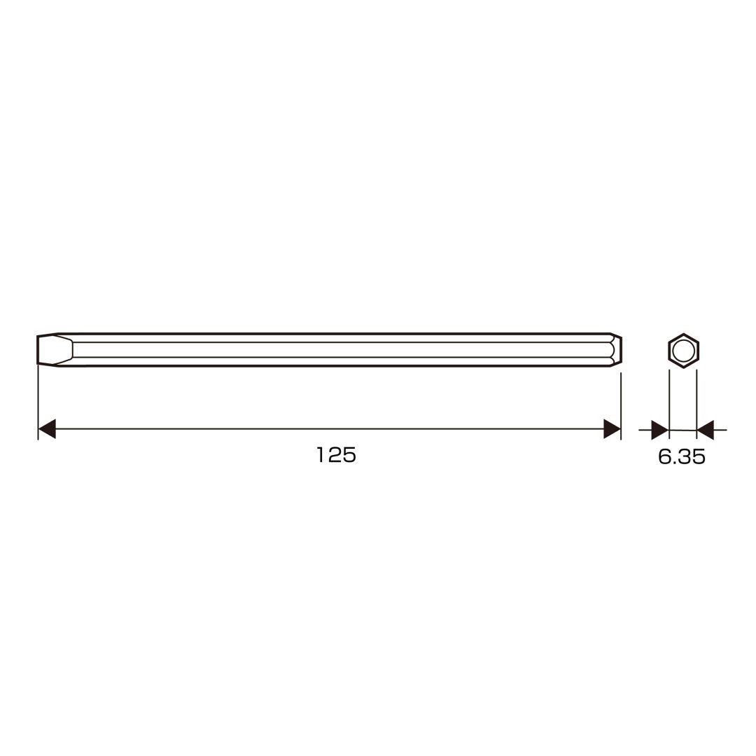 Anex Bit for Impact Screwdriver (for manual)-6x125 AK-22P