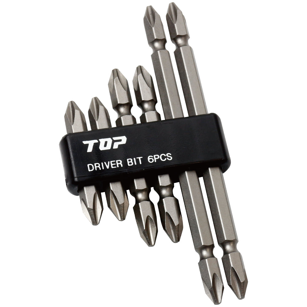 TOP Kogyo Driver Bit Set with Magnet, 6 Pieces DB2-600S