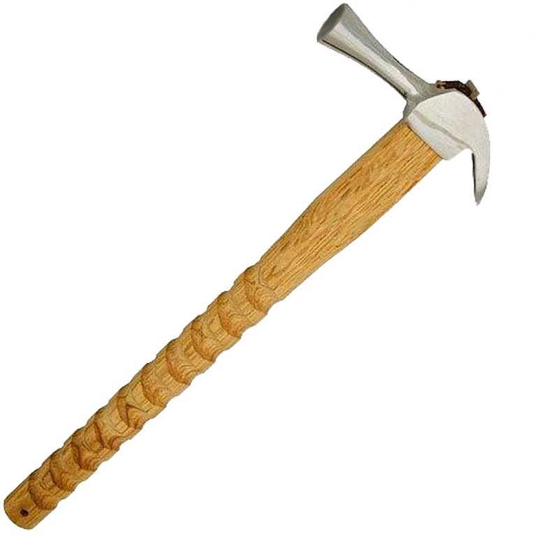 Marukin Kariwaku Hammer, Silver, Smooth Face, Small Head, Spiral, 600mm