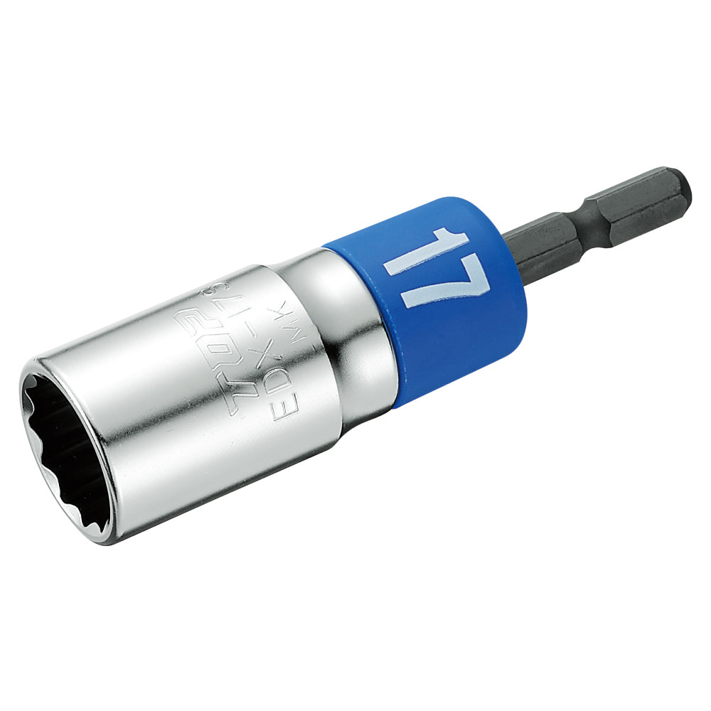TOP Kogyo Alpha Scaffold Clamp Socket for Electric Drill 17mm, Depth 34mm EDX-17S