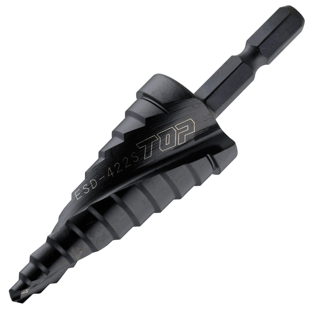 TOP Kogyo Hex Shank Spiral Step Drill Bit 4 to 22mm ESD-422S